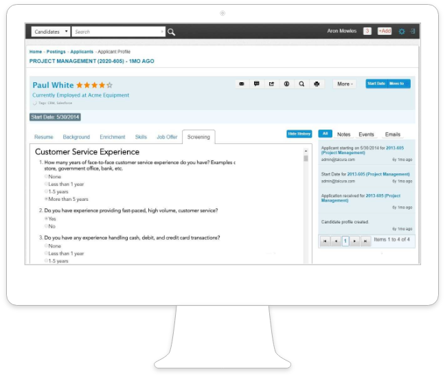 Applicant Tracking Configurable Recruitment Workflow
