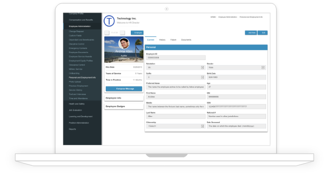 Self Service Management Personal & Dependent Data