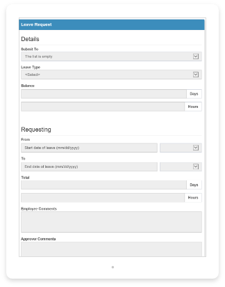Self Service Leave Request