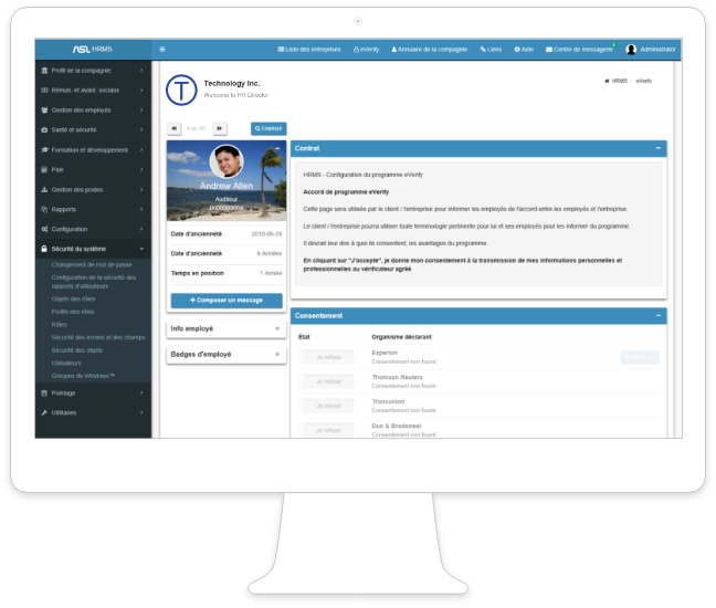 Vérification d’emploi