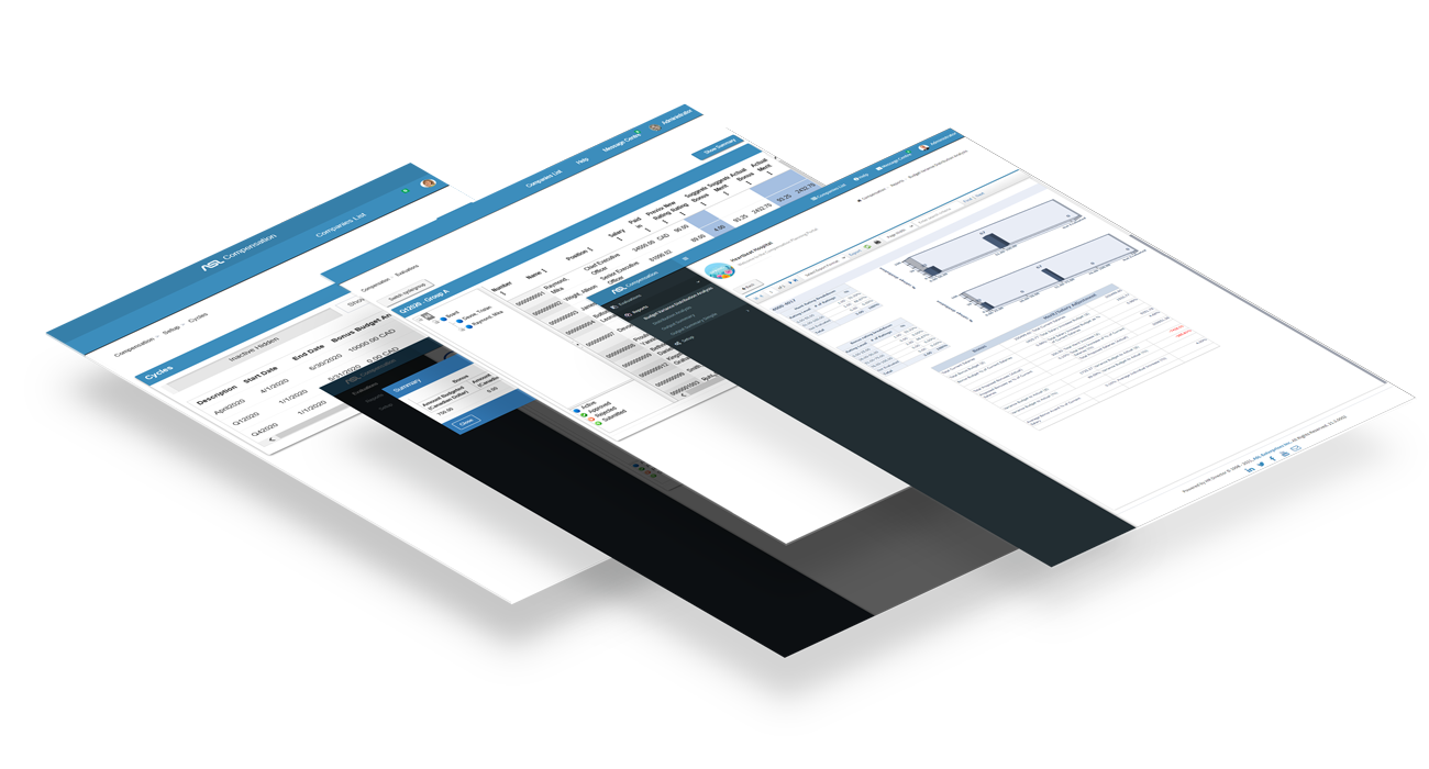 Compensation Planning Dashboard for managing employment budgeting and planning